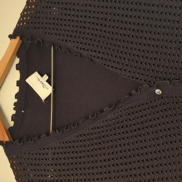 3.1 Phillip Lim wool button down navy cardigan with subtle shimmer - Picture 2 of 7